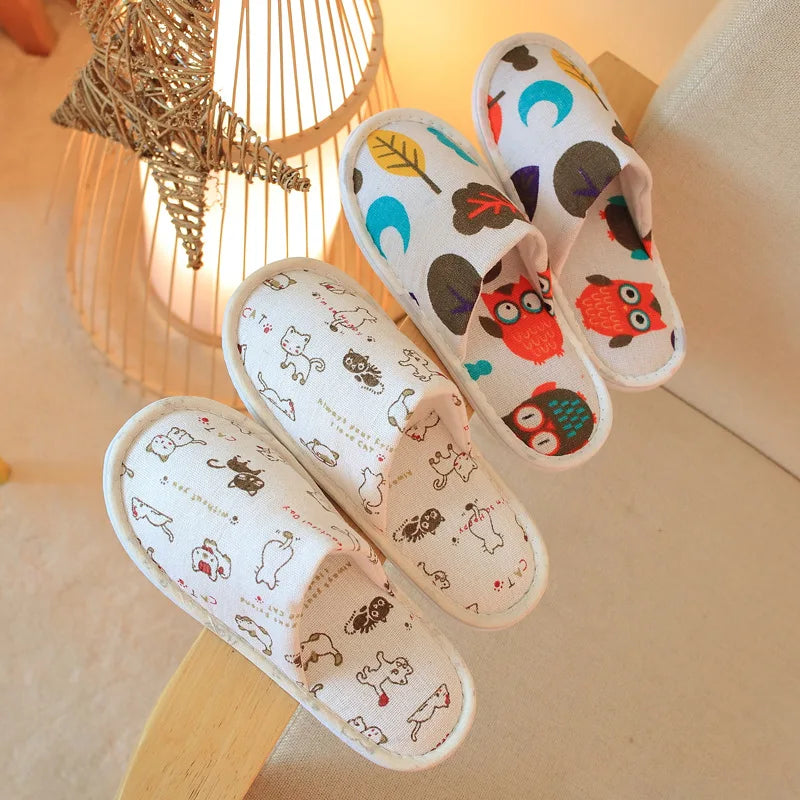 Kids Owl Disposable Slippers | Fluffy Closed Toe Boys & Girls