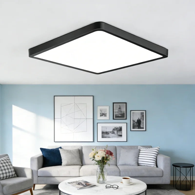 Square Modern LED Ceiling Light 24W–36W | Living & Bedroom