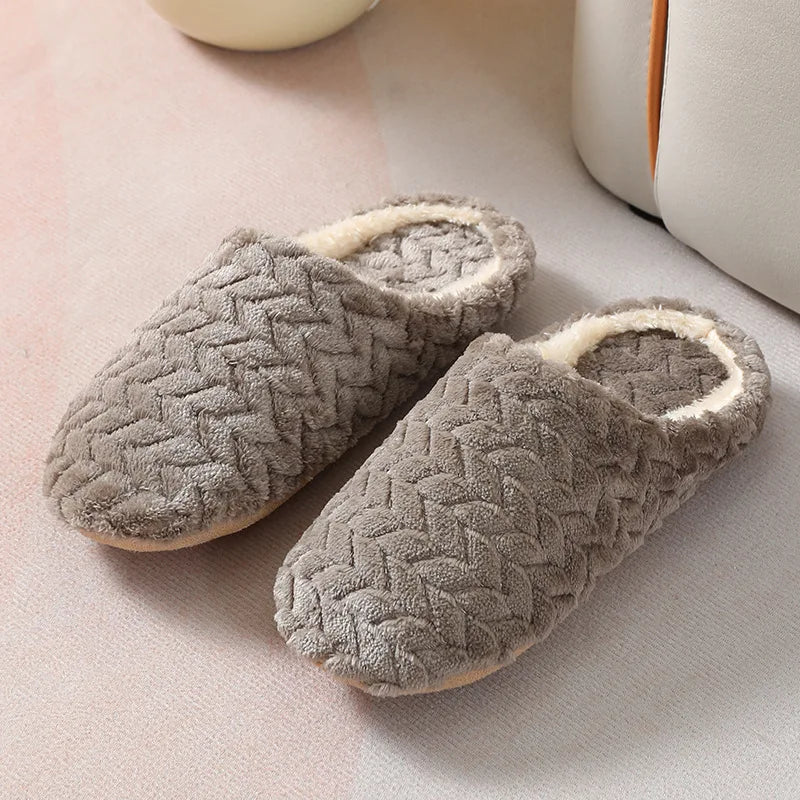 Leopard Fur Slippers | Memory Foam Non-Slip Warm Winter House Shoes