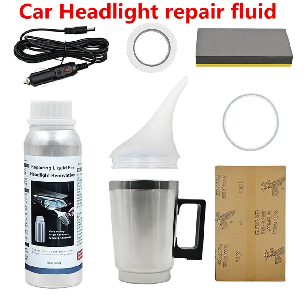 Car Headlight Restoration Kit – 300g Chemical Polish Set