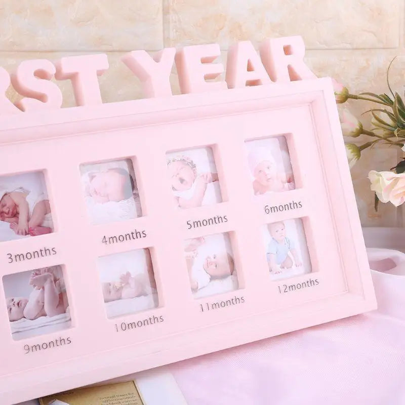 Baby First Year Photo Frame | 12-Month Newborn Keepsake