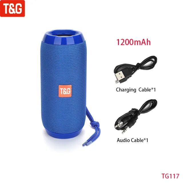 T&G Portable Bluetooth 5.3 Speaker | FM Radio, Bass, TWS
