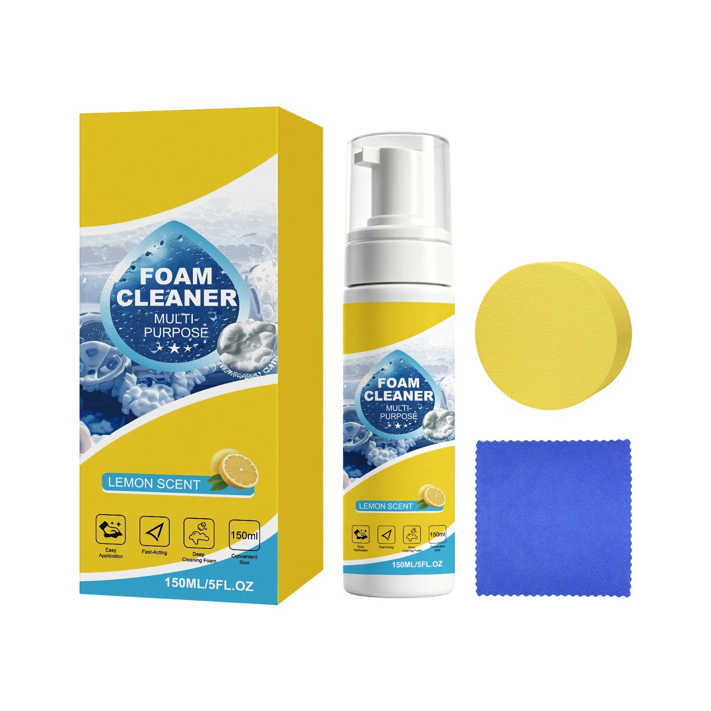 Multipurpose Foam Cleaning Kit – No-Rinse Car & Home Cleaner