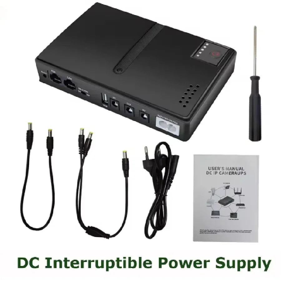 【Without Battery】Mini DC UPS Uninterruptible Power Supply 18650 Replaceable Battery Backup 5v 9v 12v 220V for Router Wifi Modem Peaceful Pleasures Health and Wellness Default Title