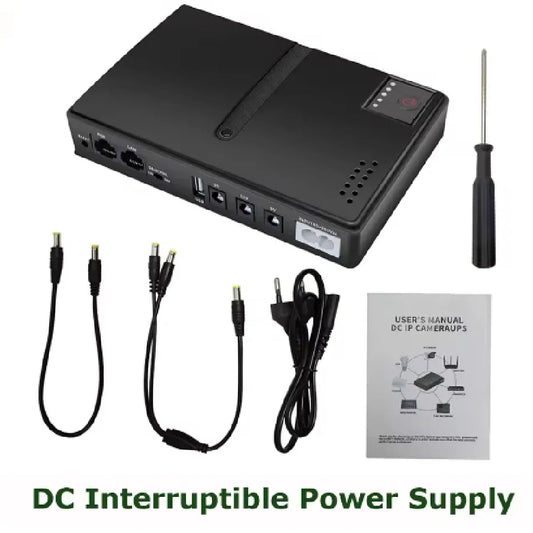 【Without Battery】Mini DC UPS Uninterruptible Power Supply 18650 Replaceable Battery Backup 5v 9v 12v 220V for Router Wifi Modem Peaceful Pleasures Health and Wellness Default Title