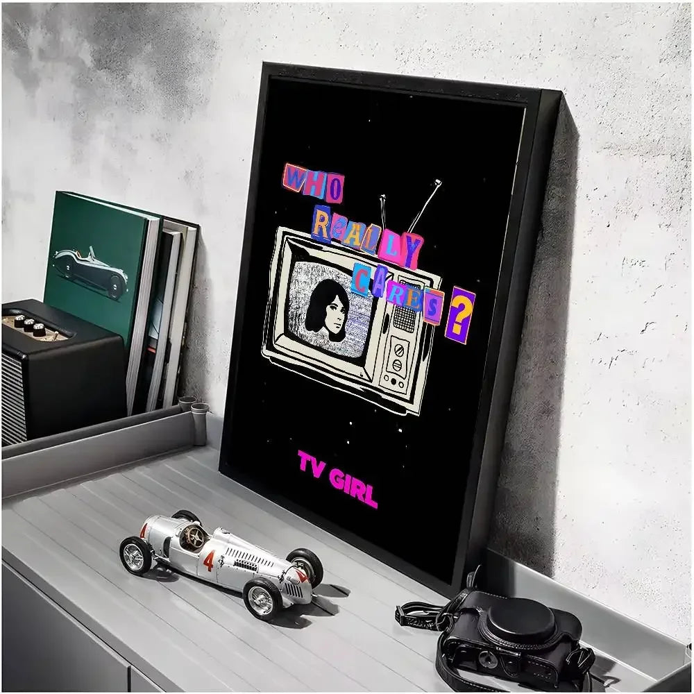 Who Really Cares-T-TV Girl Album Aesthetic Canvas Painting Posters and Prints Wall Picture For Living Room Decoration Peaceful Pleasures Health and Wellness