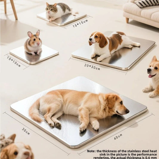 Pet cooling pad summer cooling plate heat dissipation pad summer cooling and heat dissipation stainless steel plate pet supplies Peaceful Pleasures Health and Wellness