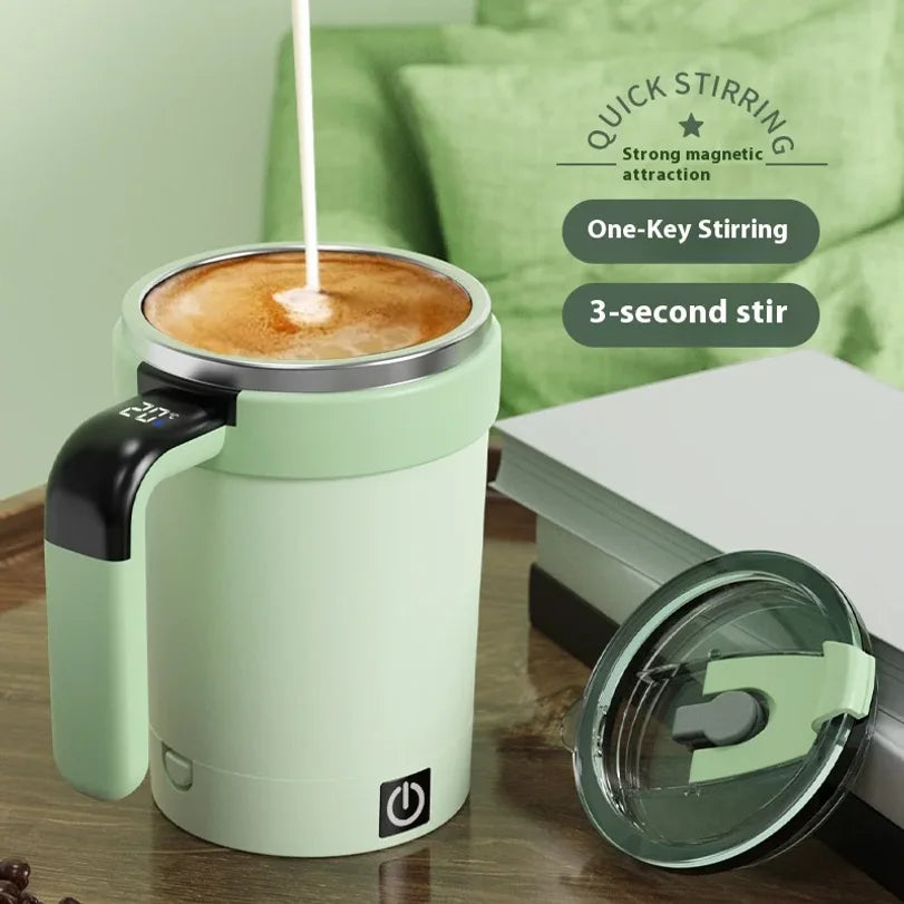Smart Self-Stirring Insulated Cup with Temperature Display 380ml