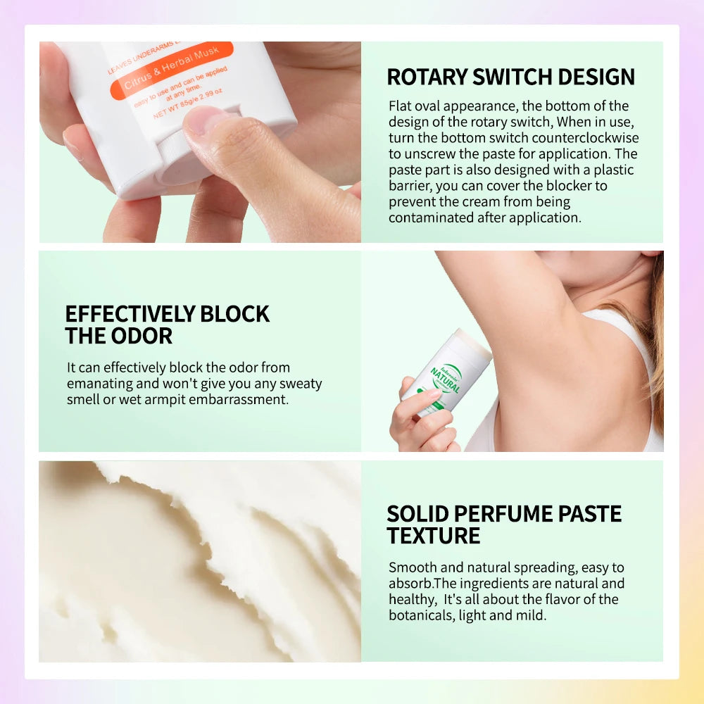 Natural Deodorant Long-lasting Fragrance Eliminate Odors Natural Plant Components Smells Fresh Fragrant Deodorant For Men Women Peaceful Pleasures Health and Wellness