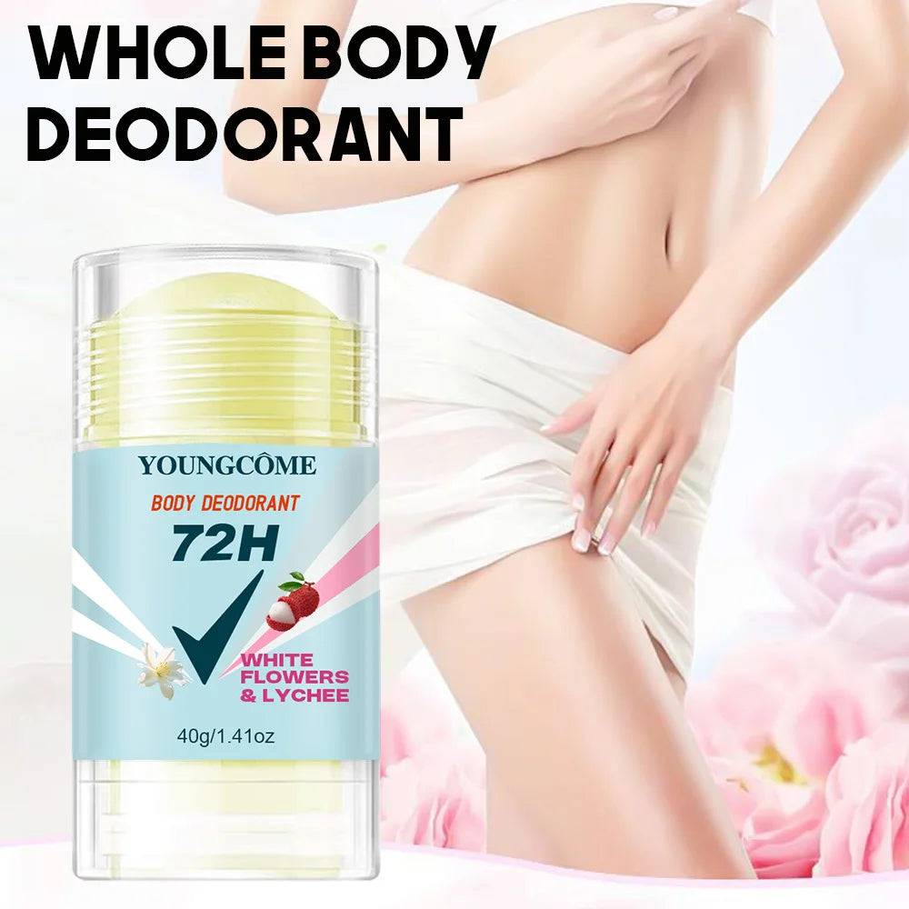  Body Deodorant 72H Anti Sweating Keep Drying Lasting Fragrance Remove Armpit Odor Underarm Refresh Sticks Fade Body Odor Peaceful Pleasures Health and Wellness