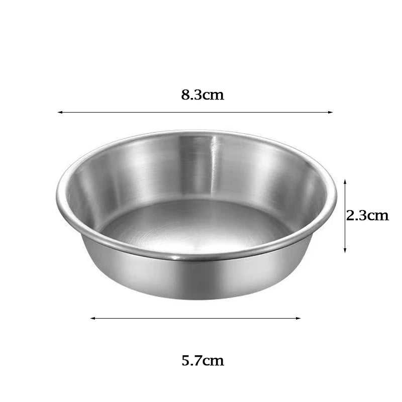 Set of 4 Golden Stainless Steel Sauce & Dipping Dishes – Condiment & Appetizer Plates