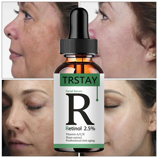 Retinol 2.5% Vitamin C / A Facial Anti Wrinkle Serum Remove Dark Spots Collagen Serum Anti Aging Essence Whitening Face Serum Peaceful Pleasures Health and Wellness 50ml