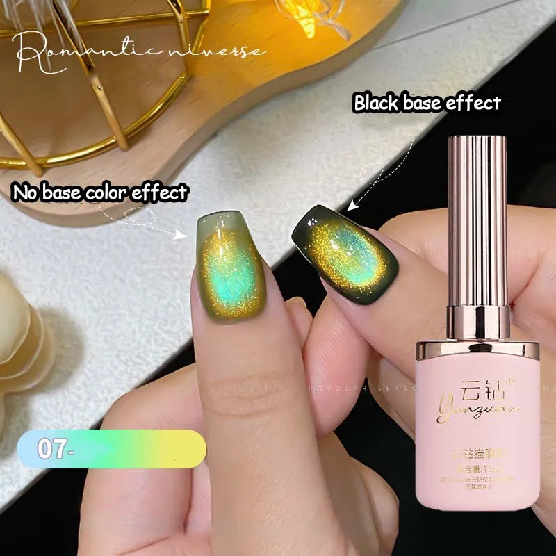Magnetic Cat Eye Gel Nail Polish | Rainbow Double Light 15ml