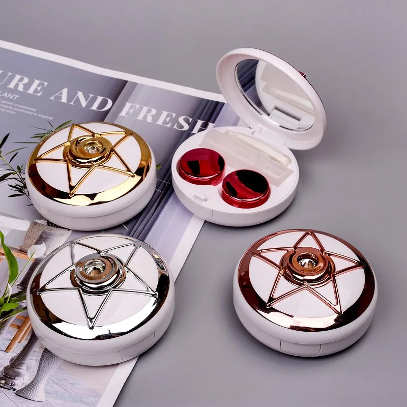 New Contact Lens Box Contact Lens Companion Box Care Box Star Diamond Series Storage Practical Portable Contact Lens Storage Box Peaceful Pleasures Health and Wellness