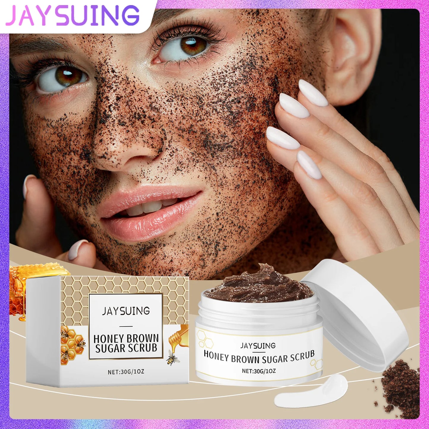 Honey Brown Sugar Face Scrub – Exfoliate & Brighten Skin