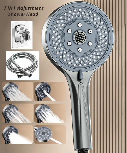 13cm 7-Mode High Pressure Handheld Shower Head | Water Saving Handheld Shower Head Oasis Select