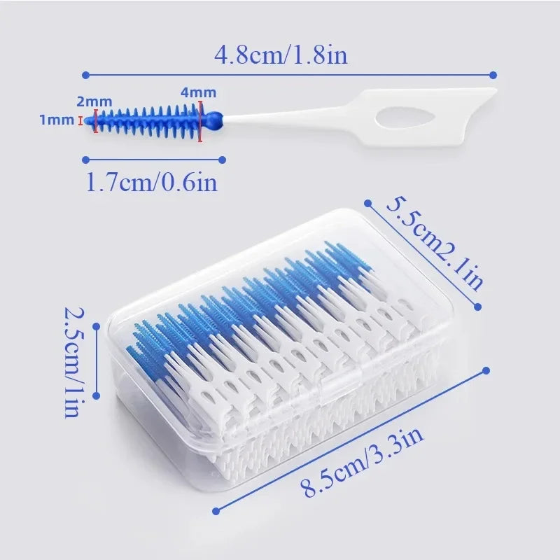 Silicone Interdental Brushes 200pcs – Dental Toothpicks