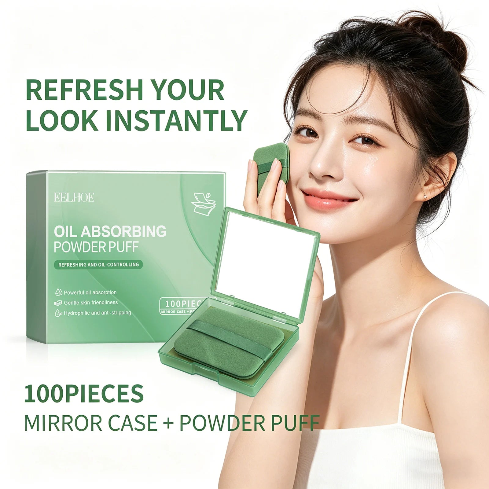 Facial Oil Absorbing Paper Remove Stains Powerful Oil Absorption Refreshing Reduce Reflection 3-in-1 Oil Control Blotting Sheets Peaceful Pleasures Health and Wellness