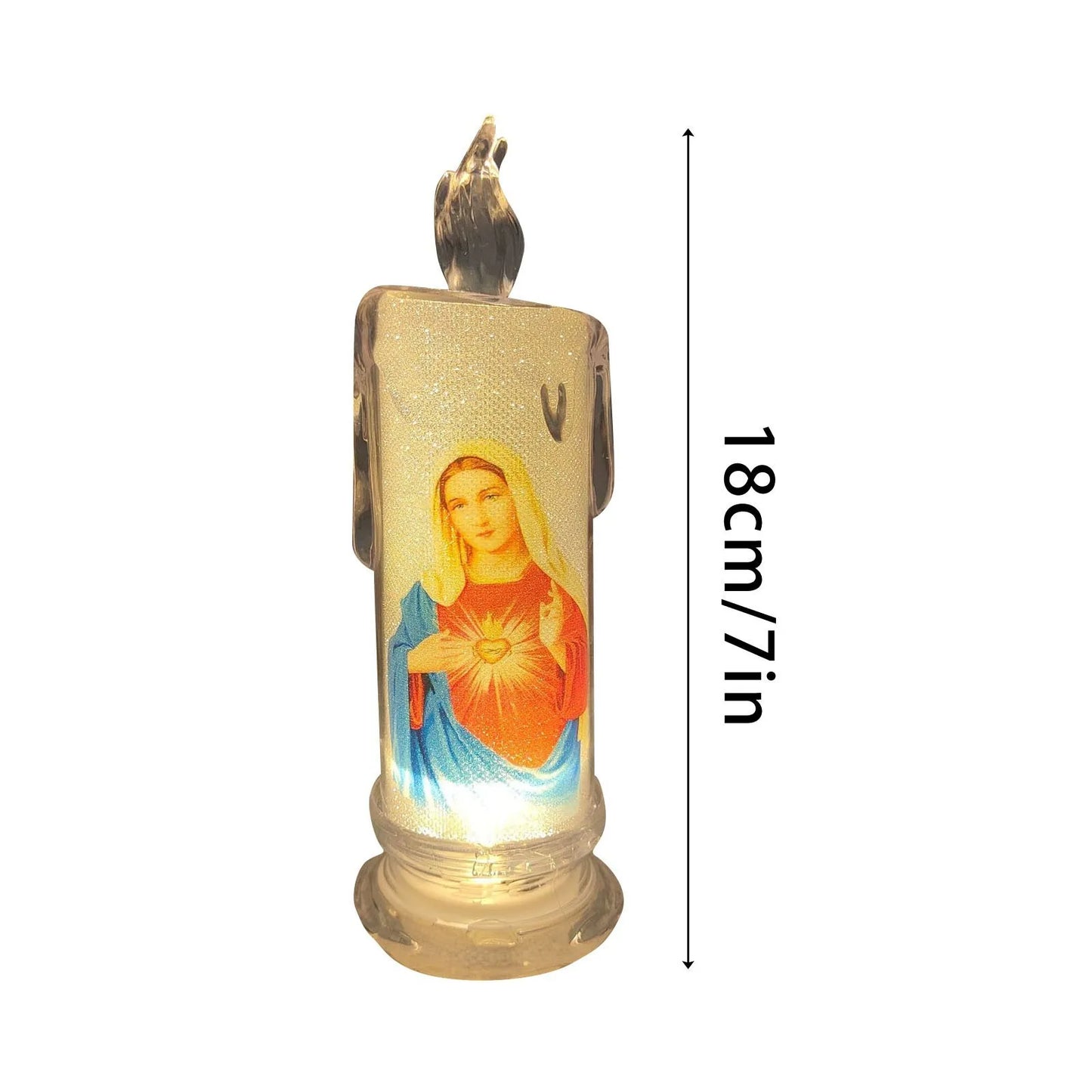 LED Flameless Devotional Prayer Candle – Religious Decor