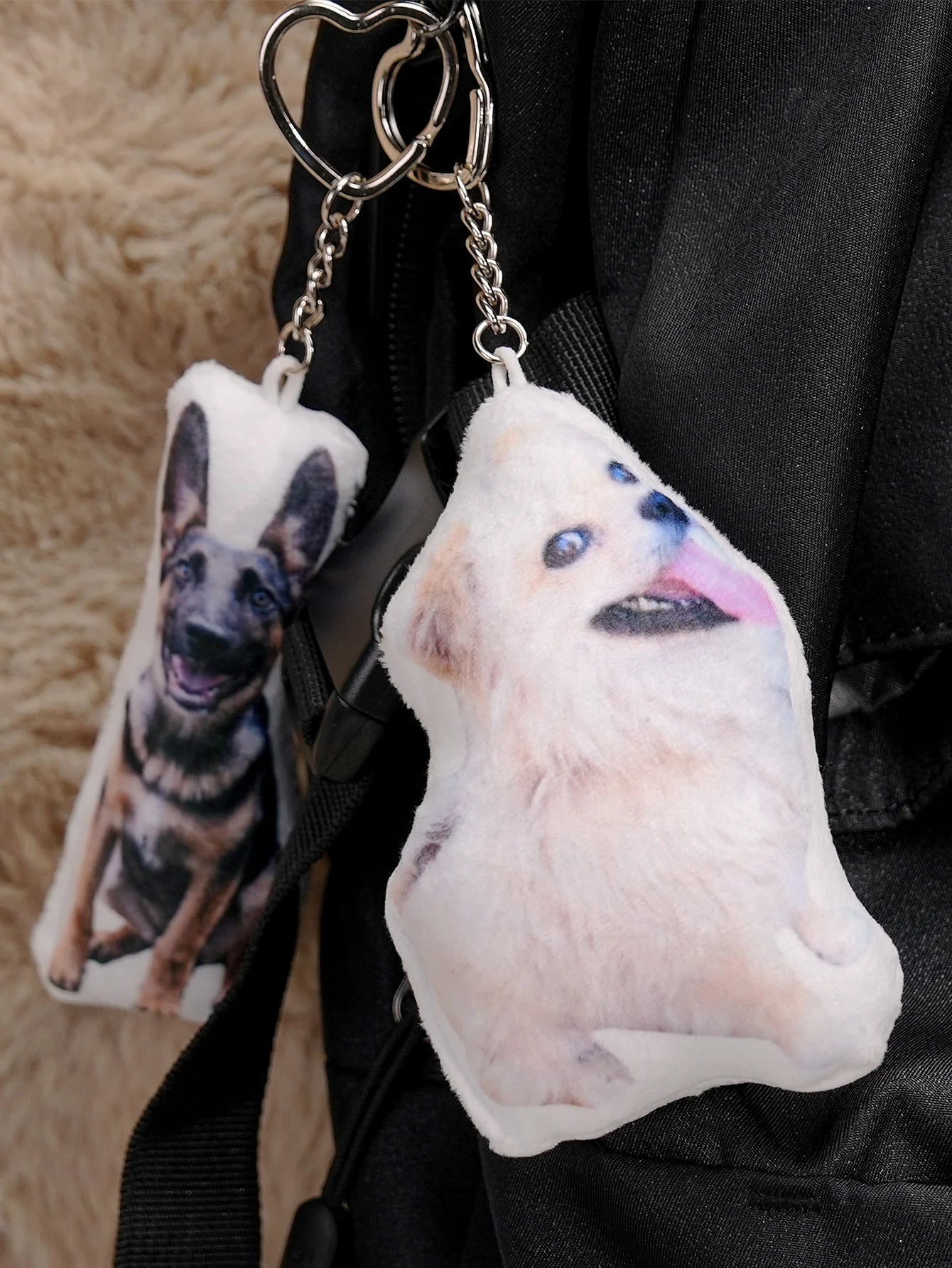 Custom Photo Pillow Keychain | Personalized Pet & Couple Gift