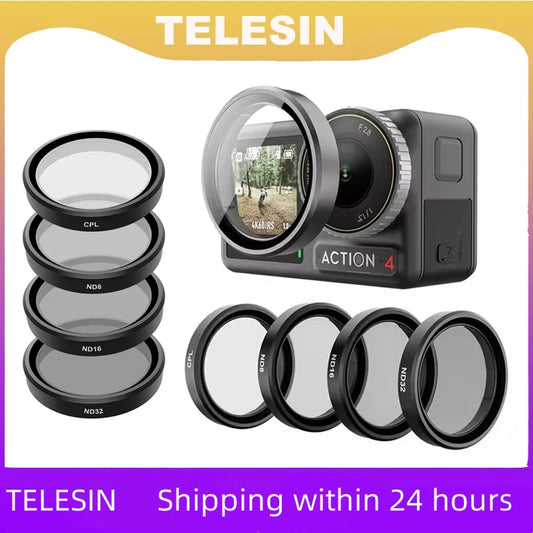 TELESIN CPL ND8 ND16 ND32 Lens Filter Set Aluminium Alloy Frame for DJI OSMO Action 3 4 5Pro ND CPL Lens Filter For DJI 3 4 5pro Peaceful Pleasures Health and Wellness