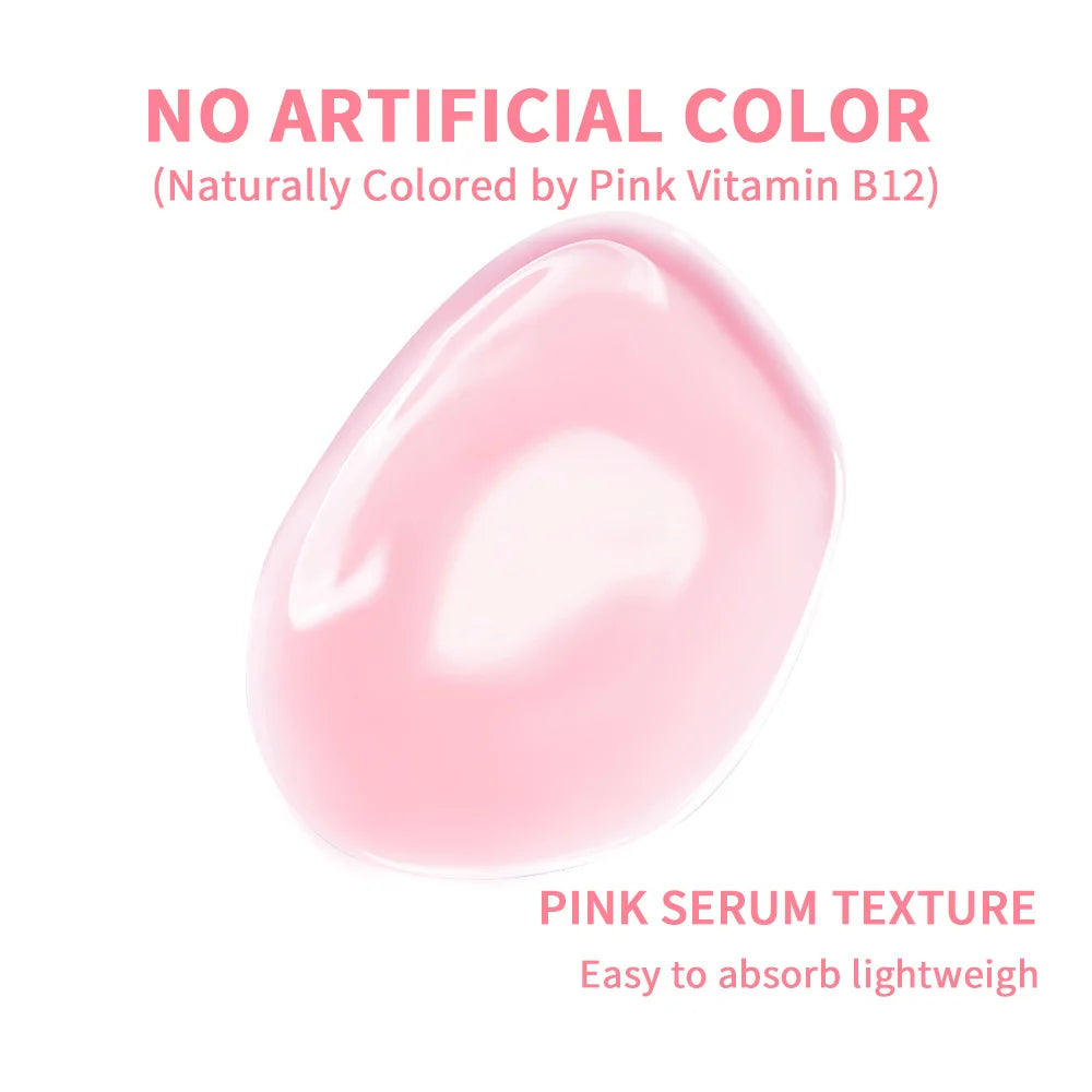 Lakerain Pink Peptide Serum Even-looking Skin Tone Dark Care Long-Lasting Hydration Low-Irritation Formula Firming Adenosine Peaceful Pleasures Health and Wellness