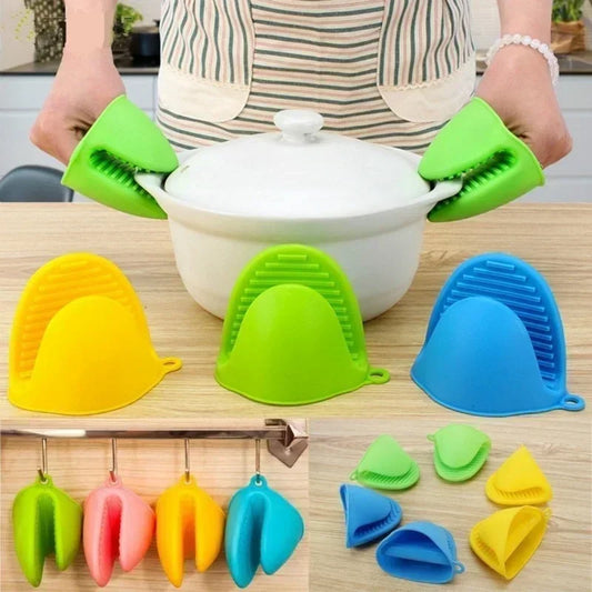 1Pair Anti Scald Oven Gloves Silicone Heat Resistant Microwave Clips Peaceful Pleasures Health and Wellness