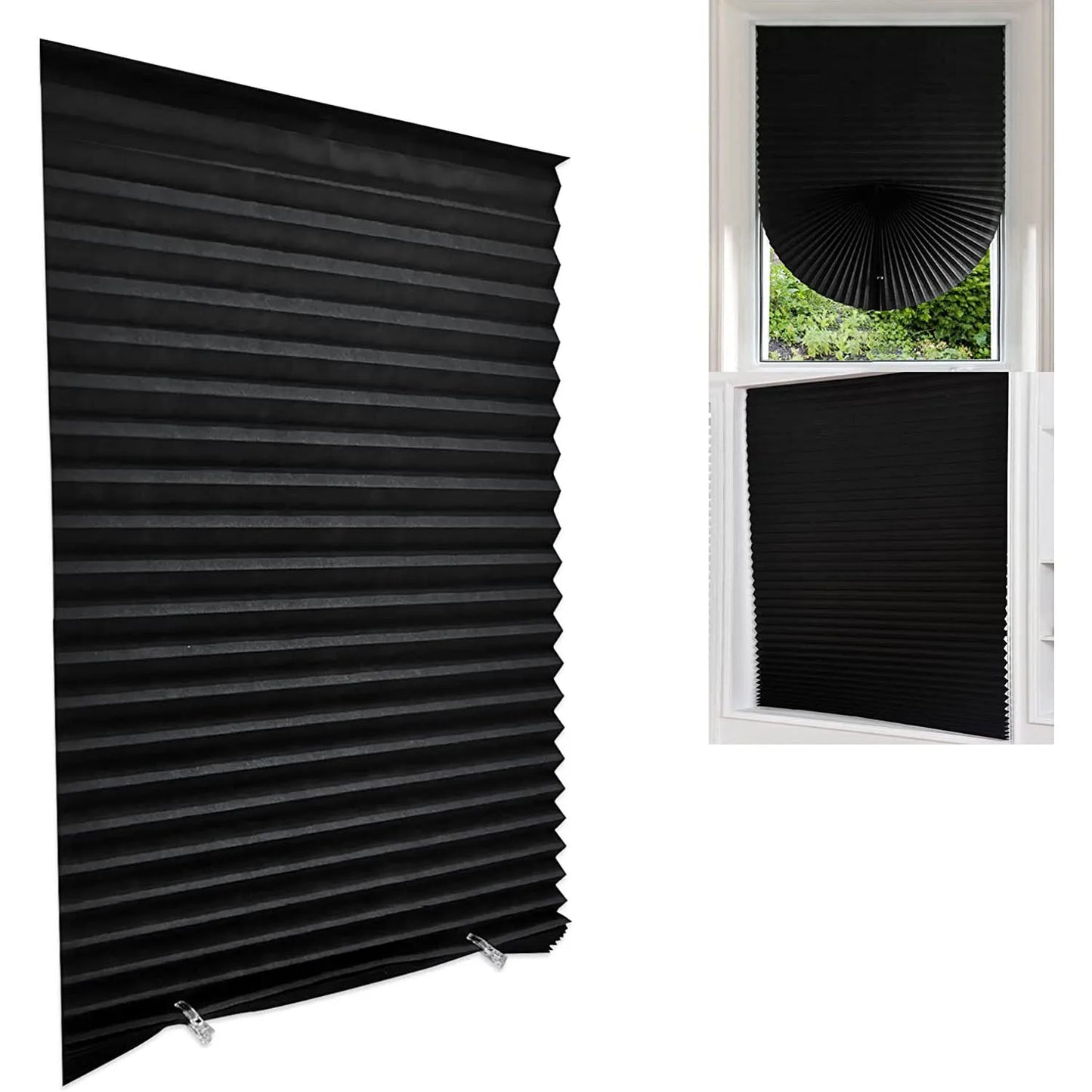 Zebra Window Blinds Room Darkening Shade Curtain Roll Up and Pull Curtain For Window French Door Shades For Kitchen Bathroom Peaceful Pleasures Health and Wellness Blind Black 90W x 150L cm