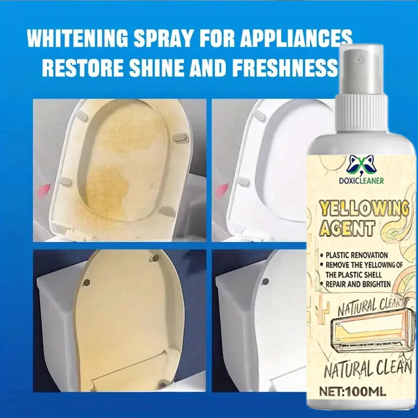 Plastic Restoration Spray – Remove Yellowing & Restore Color