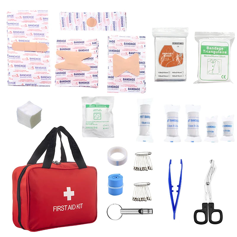 274pcs First Aid Kit, Professional Home First Aid Kit, Portable Survival Medical First Aid Kit, Camping, Hiking, Traveling Comp Peaceful Pleasures Health and Wellness