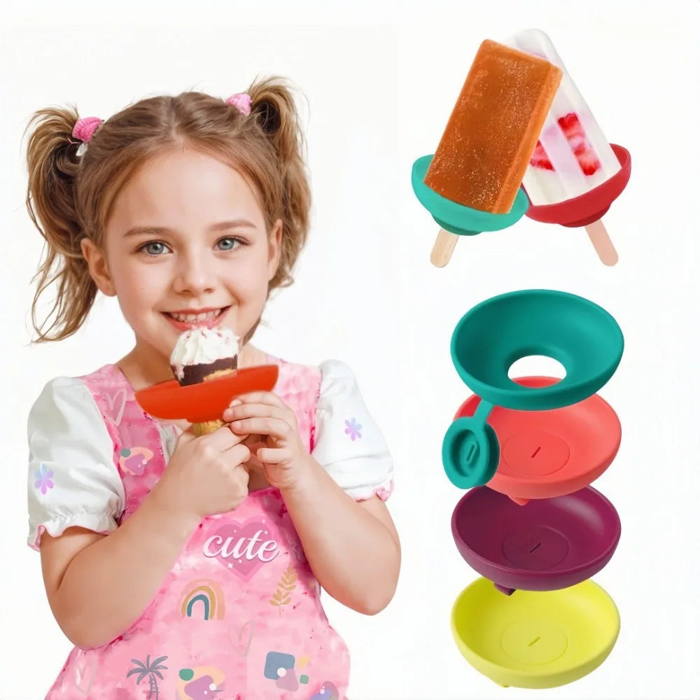 Silicone Drip - Proof Popsicle Holder Reusable Anti-Drip Ice Cream Holder Portable Popsicle Protector for Kids Protect Clothes Peaceful Pleasures Health and Wellness