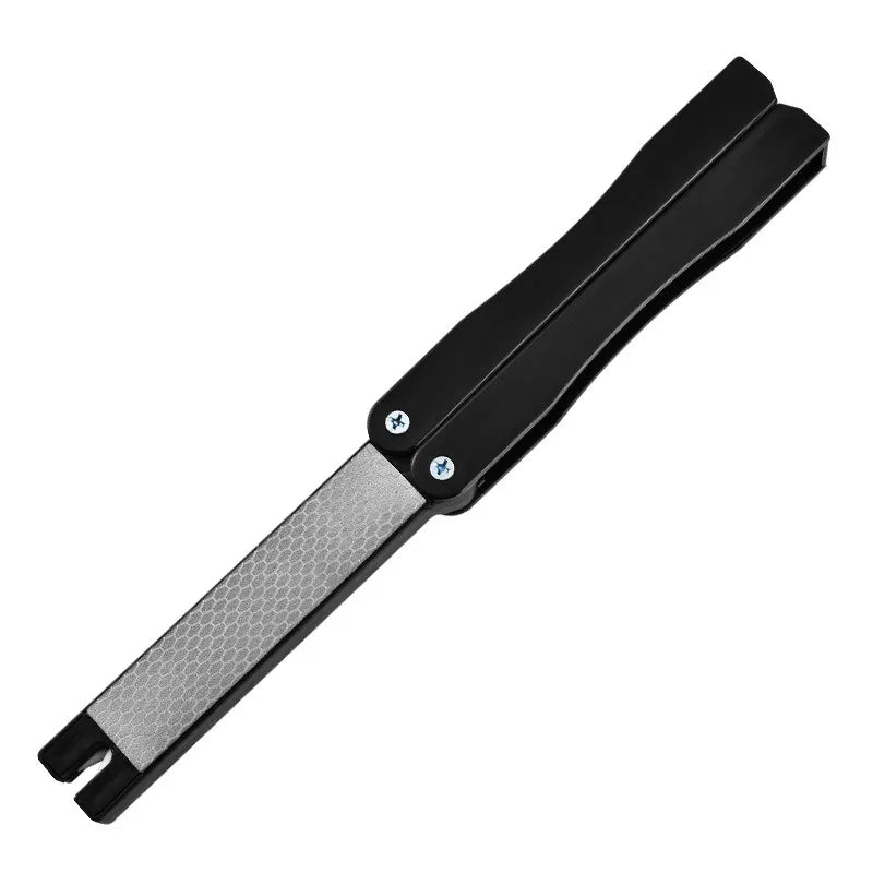 Portable Diamond Knife Sharpener 400/600 Grit Double Sided Foldable Stone for HomeKitchen Outdoor Camping Non-Slip Handle Tools Peaceful Pleasures Health and Wellness