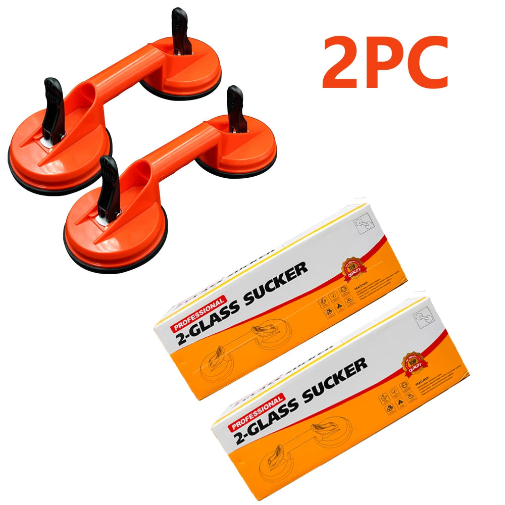 Glass Lifting Suction Cups Heavy Duty Vacuum ABS Handle Holder for Lift Floor Tile Auto Car Windshield Repair Hand Tools Peaceful Pleasures Health and Wellness 2PC with box