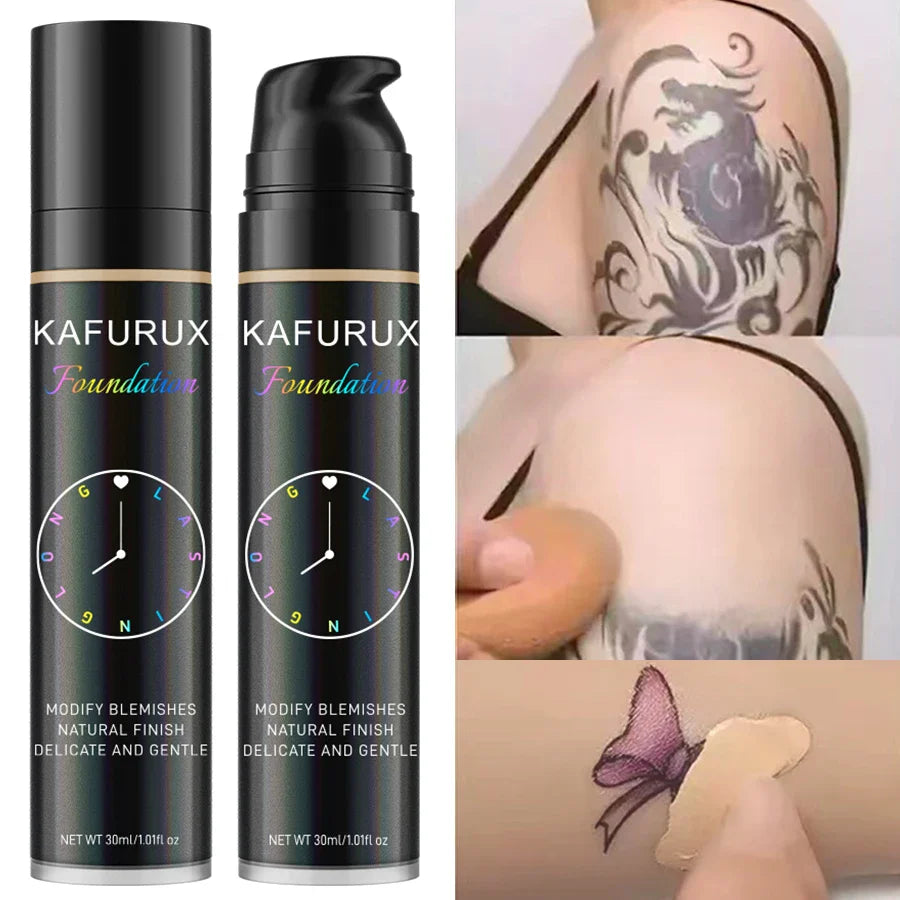 KAFURUX 8-Shade Liquid Foundation – Waterproof & Full Coverage