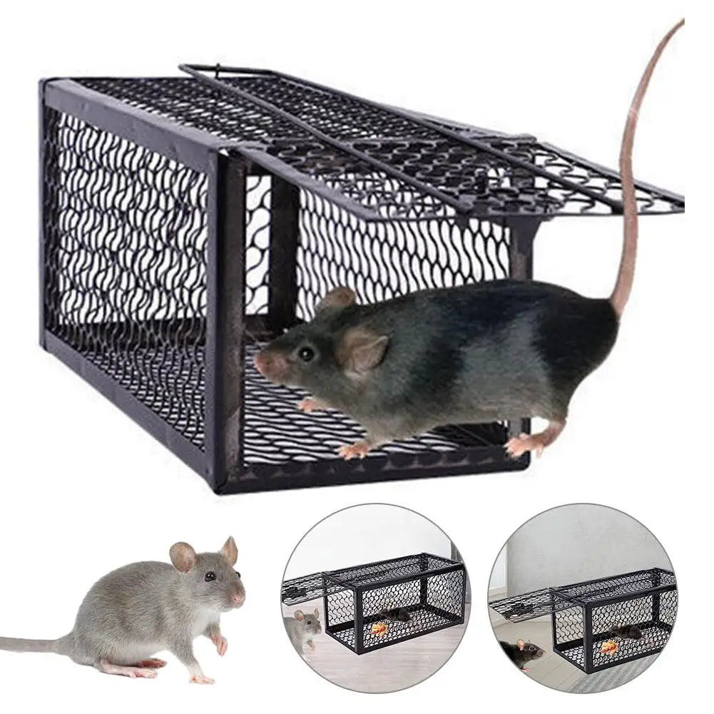 Heavy-Duty Self-Locking Metal Rat Trap Cage – Indoor & Outdoor