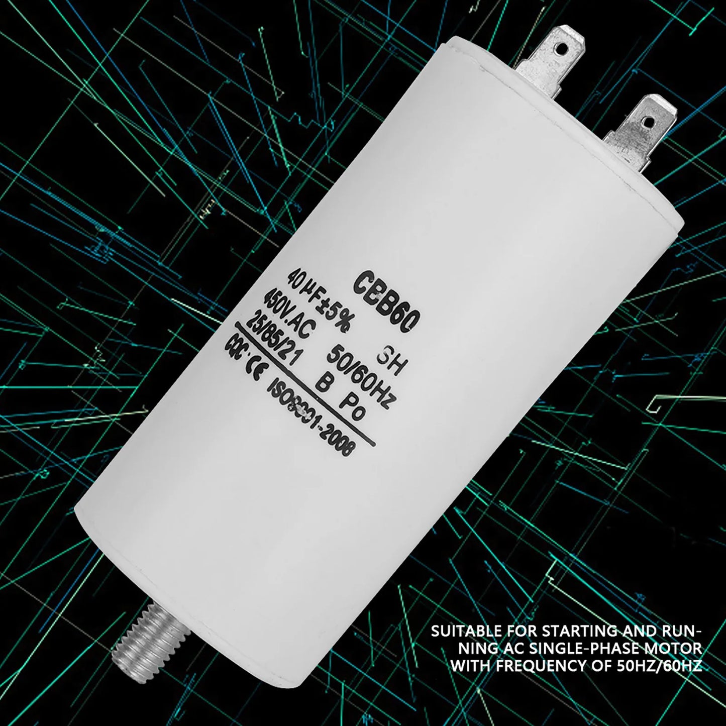 Pump Capacitor Capacitor CBB60 450V 40uf Capacitor For Washing Machine 50/60Hz Peaceful Pleasures Health and Wellness