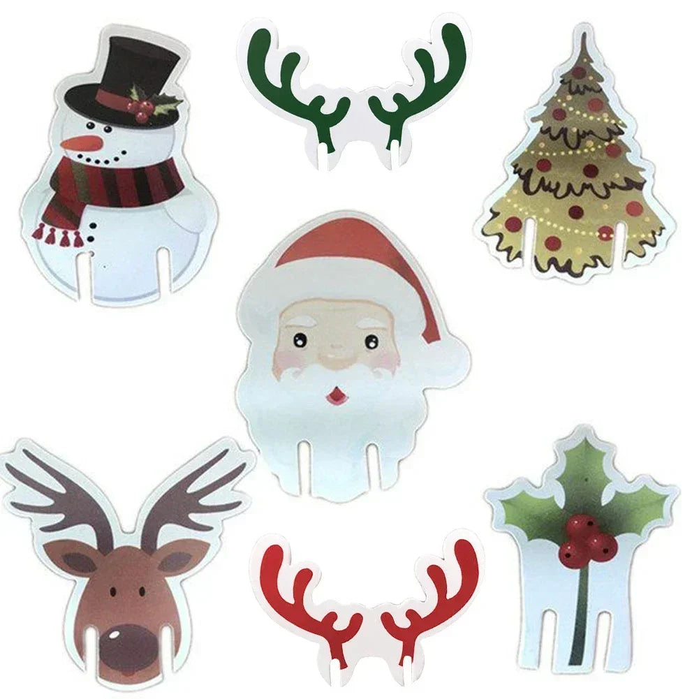 Christmas Wine Glass Place Cards – Festive Table Markers, 10pcs
