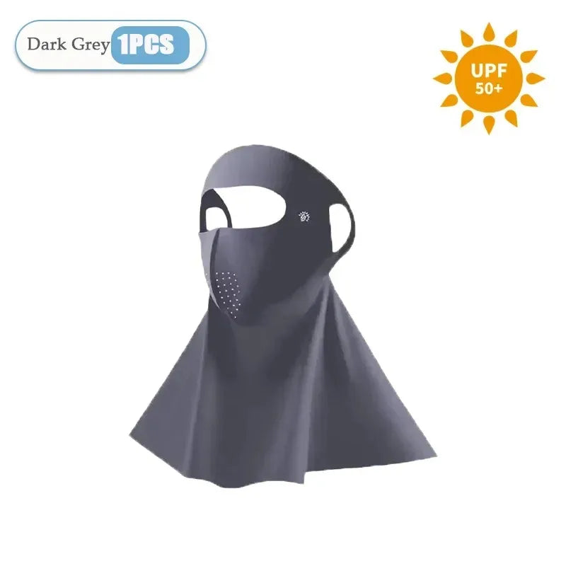 UPF50+ Ice Silk Sun Protection Face Mask & Neck Scarf