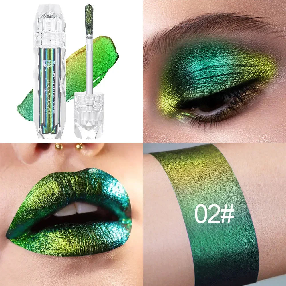 Holographic Glitter Eye Shadow & Lip Gloss Stick | Metallic
