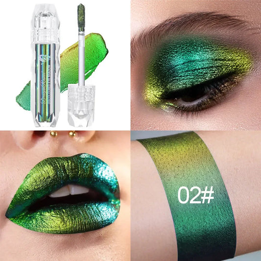 Holographic Glitter Eye Shadow & Lip Gloss Stick | Metallic Eye Shadow Stick Peaceful Pleasures Health and Wellness 02