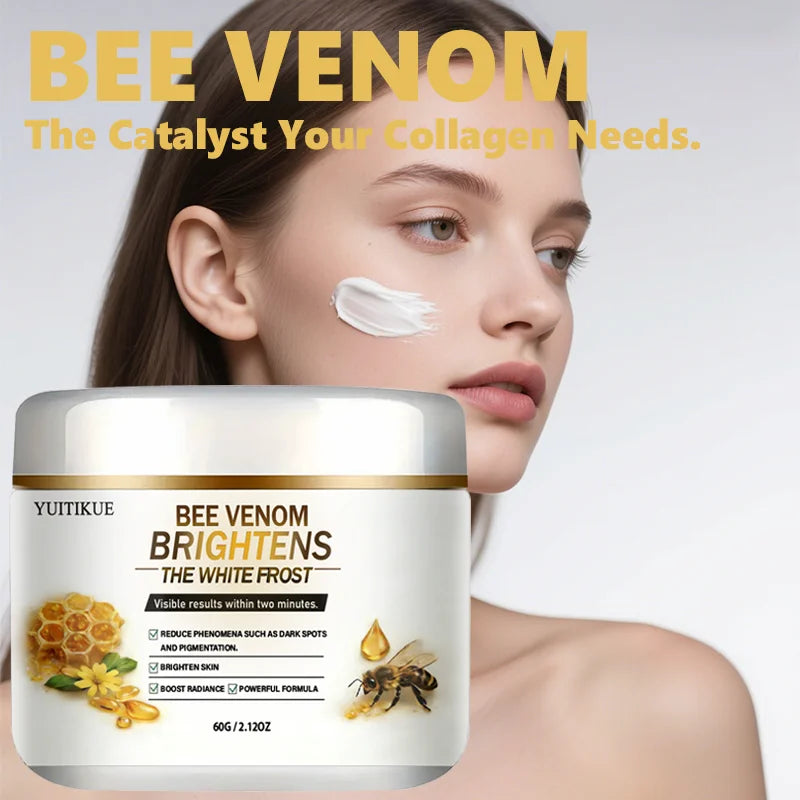 YUITIKUE Bee Venom Brightening Cream 60g Visible Skin Brightener for Dark Spots, Pigmentation & Radiant Skin Tone Peaceful Pleasures Health and Wellness