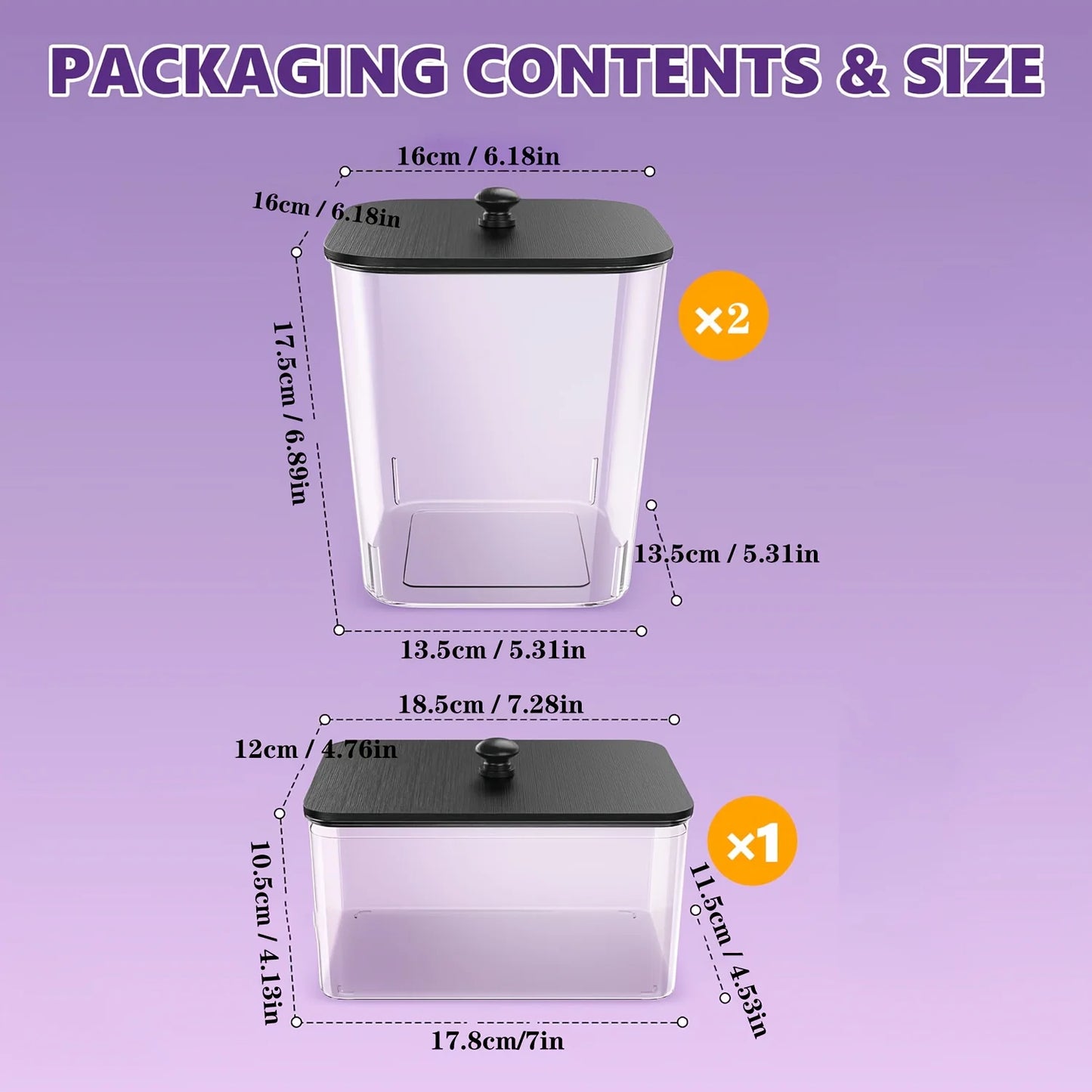 Clear Laundry Room Organization Containers – Pods, Powder & Detergent Storage (3 Pack)