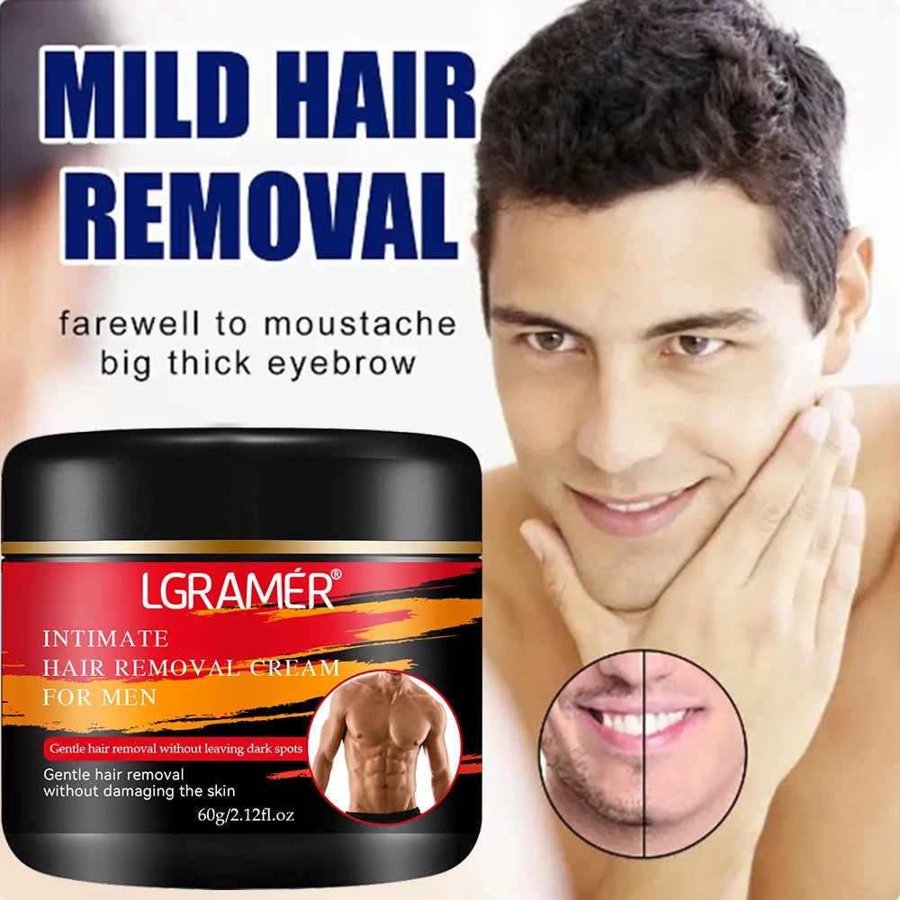 LGRAMER Men's Painless Hair Removal Cream – Body & Armpit