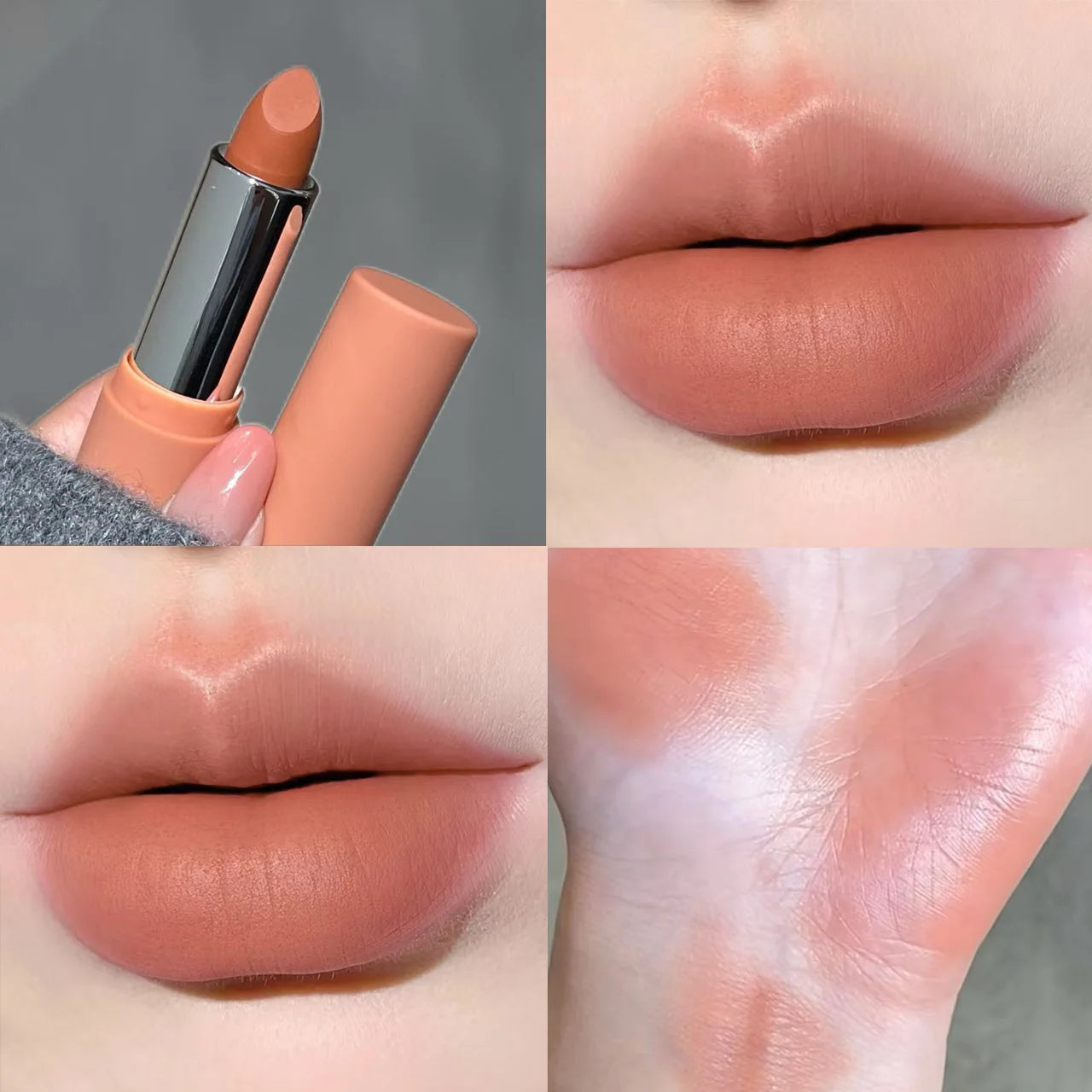 Rose Bean Paste Matte Lipstick – Waterproof Long-Lasting Lip Tint