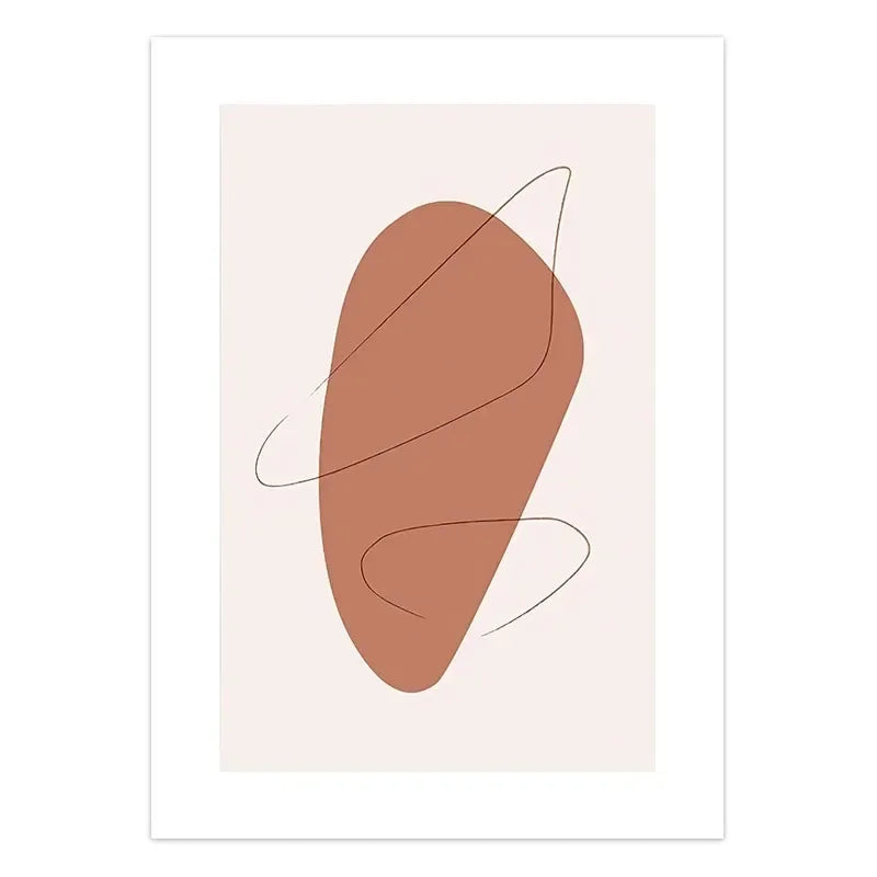 Blush Pink Abstract Geometric Scandinavian Canvas Wall Art Print