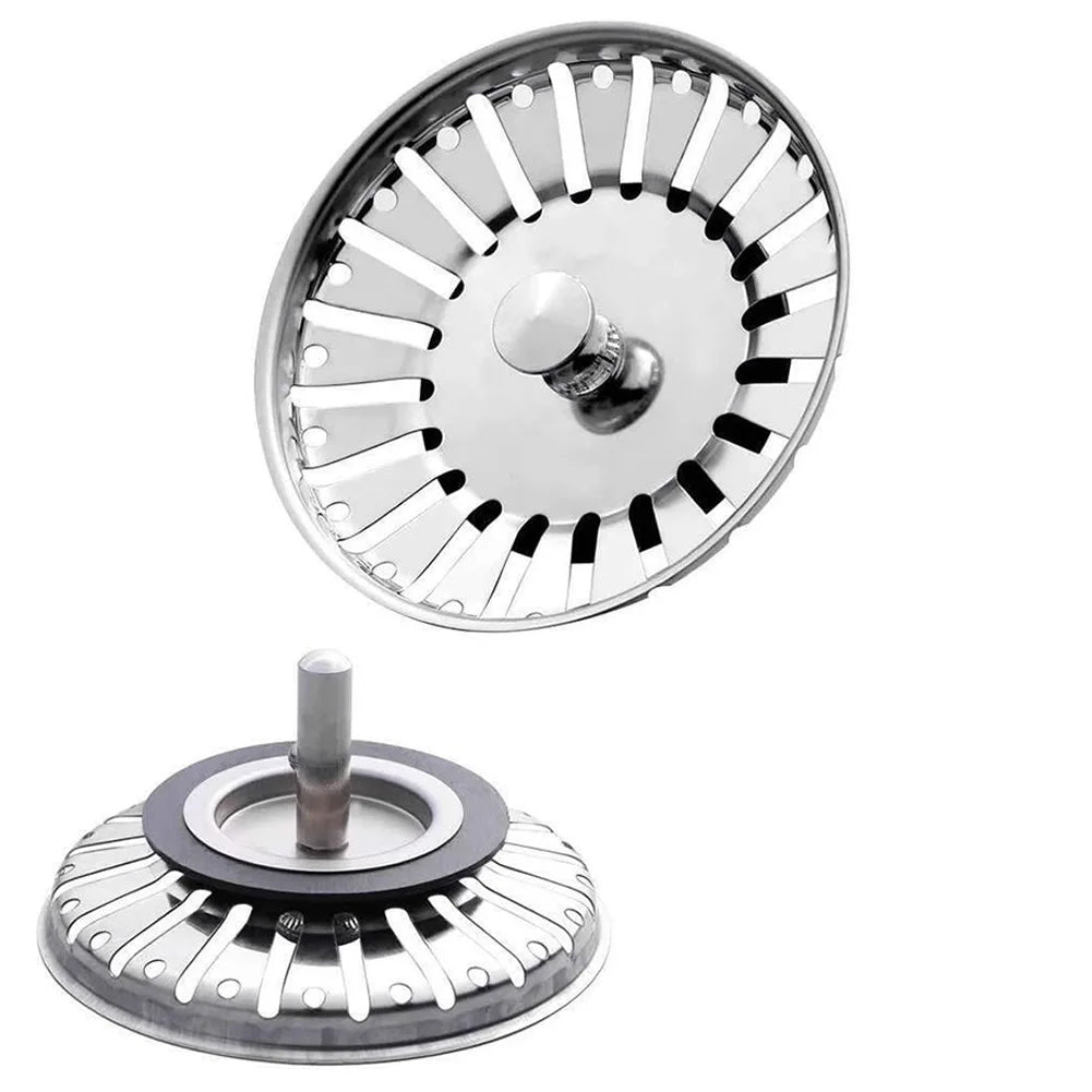 Kitchen Sink Strainer Stopper Stainless Steel Waste Stainer Bathroom