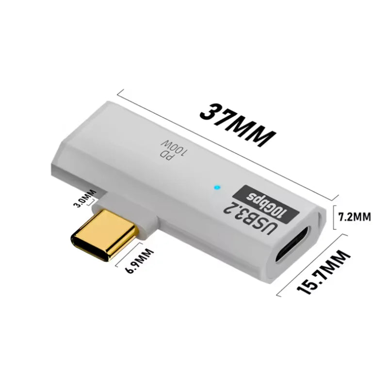 New arrive 2 in 1 Type C OTG Adapter USB C Male to USB-C Female USB 3.2 Splitter 100W PD Fast Charging for Laptop Tablet Peaceful Pleasures Health and Wellness