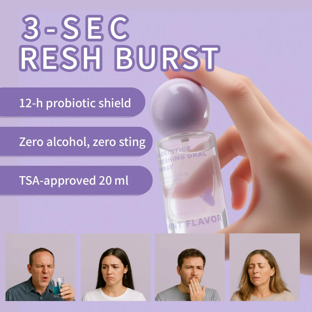Long Lasting Fresh Mint Oral Spray Portable Mouth Breath Freshener for Adults Freshness Oral Care Products 20ML Peaceful Pleasures Health and Wellness