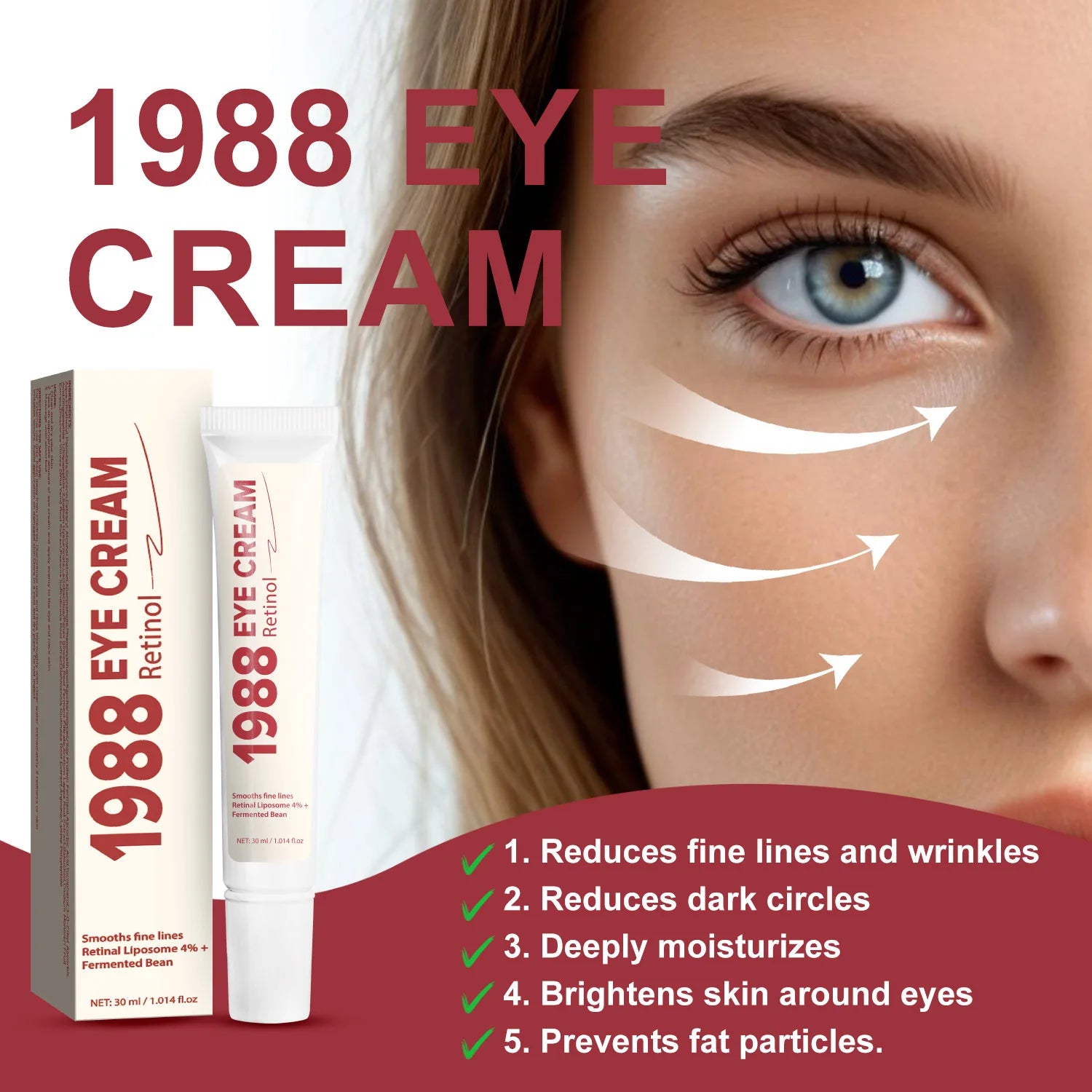 Retinol Ginseng Serum& Eye Cream Set, Smooths Fine Lines & Brightens Skin Tone, Deeply Moisturizes,Firming Skin Serum,Skin Care Peaceful Pleasures Health and Wellness