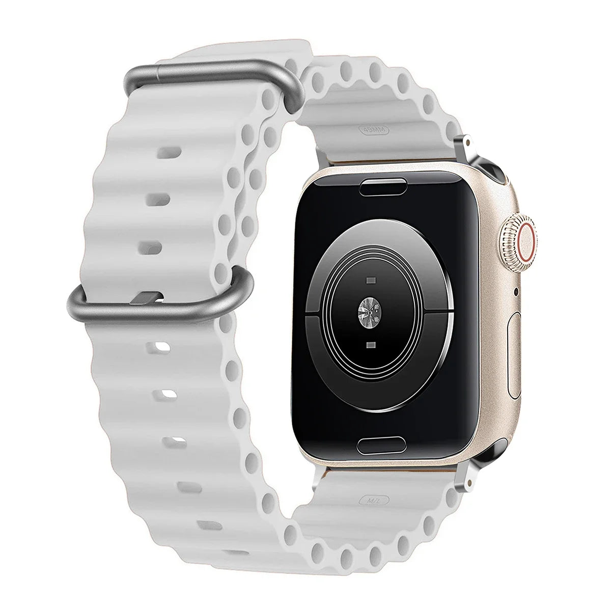 Silicone Ocean strap for Apple watch band Ultra Series 9 SE iwatch 42mm 44mm 45mm 49mm 38mm 40mm 41mm correas 49 44 45 mm bands Peaceful Pleasures Health and Wellness W 42mm 44mm 45mm 49mm